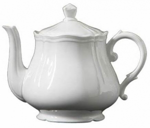 Ginori Antico Doccia White Teapot Pot w - 38.5oz